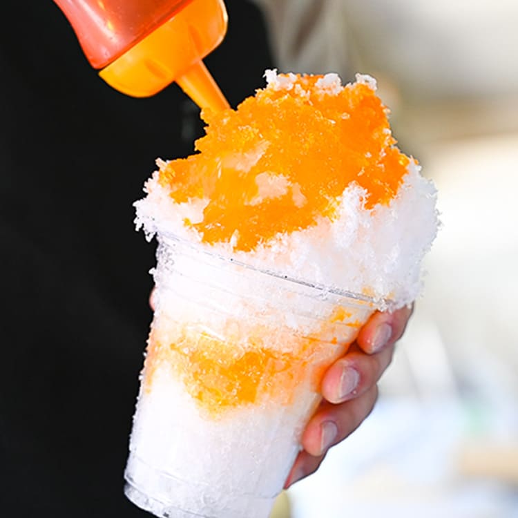 マンゴー味のかき氷